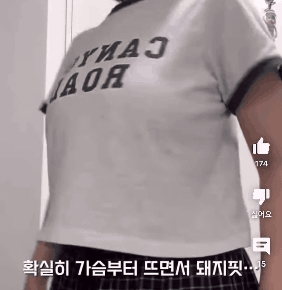 가슴 때문에 살 쪄보이는거라고 인증하는 H컵 안하랑