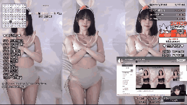 흰 나이키 탱크탑 + 꽉 끼는 핫팬츠 한갱 뒤태 엉밑살