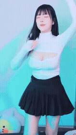 가슴에 구멍난 화이트 터틀넥 말랑이이 주하랑 바운스